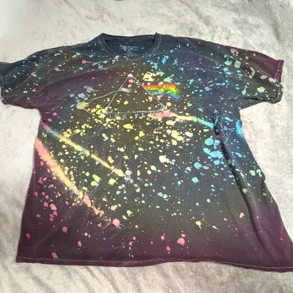 Pink Floyd XL Multi Color Paint Splatter T-shirt